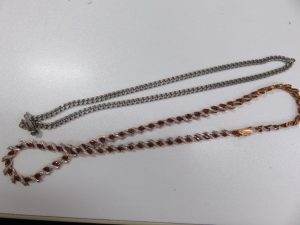 プラチナとK18のネックレスをお買取させて頂きました。