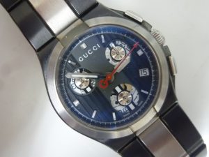 グッチ　クロノグラフチタン　時計お買取りしました。福岡市大吉七隈四ツ角店