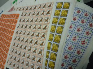 切手シート大量お買取りしました。福岡市大吉七隈四ツ角店