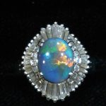 プラチナ オパールリング