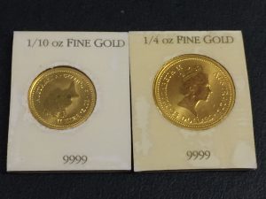 金貨 オーストラリアコイン 純金 Ｋ24 1/4オンス 1/10オンス