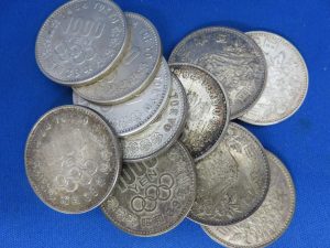 東京オリンピック1000円銀貨をお買取りさせて頂きました。