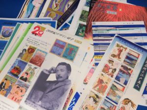 切手シート・バラ切手などをお買取りさせて頂きました。