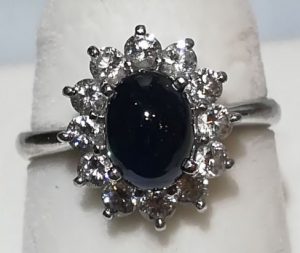 プラチナ　サファイア リング