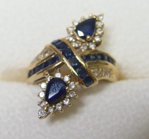 K18 サファイア デザインリング