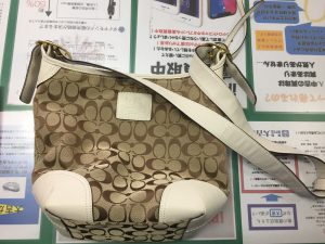 コーチ coach キャンバス シグネチャー ショルダー バッグ 12390