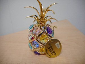 スワロフスキー 24K GOLD PLATED パイナップル型 置物