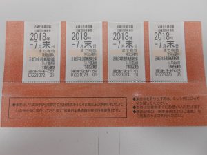 株主優待券(近鉄)を買取致しました。大吉サンシパーク桑名店です。