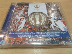 FIFA2002ワールドカップ　1000円銀貨　買取り　海老名