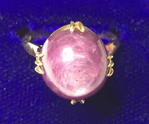 インドスタールビー 付き K18 リング 18金