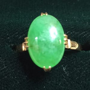 ヒスイ 翡翠 K18 18金 リング ②