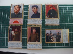中国切手 1977年 毛沢東 主席 逝去 1周年 6種