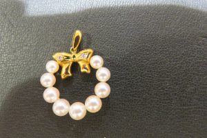 K18パール付き田崎ジュエリーです。 
