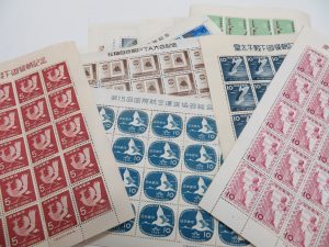 切手シート　プレミアムな切手をお買取りさせて頂きました。