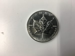 プラチナのメイプルリーフコインを買取させていただいた大吉ブルメール舞多聞店です！