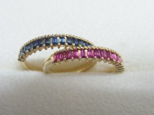 K18 デザインリング コンビ