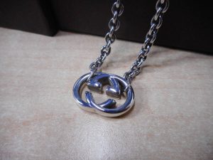 GUCCIグッチ SV925刻 GGロゴ インターロッキング ネックレス