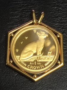 1992 マン島 キャットコイン 1/5オンス（6.2g）Au999 純金 K24