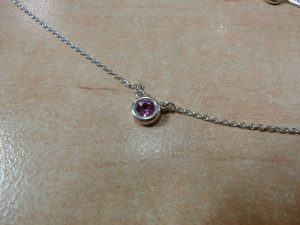 TIFFANY＆Co.ティファニーSV925 エルサペレッティ ネックレス　バイザヤード ピンクサファイヤ