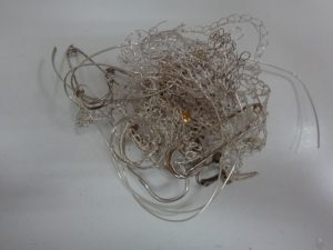 大吉調布店で買取した銀のアクセサリーや銀材