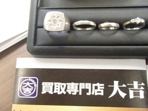 ダイヤモンドが眩しい!!貴金属・ダイヤモンドは当然ながら姶良市・買取専門店大吉タイヨー西加治木店で当たり前なんですね。