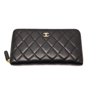 シャネルマトラッセラムスキンラウンドファスナー財布買取大吉鶴見店