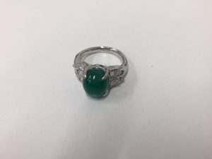 翡翠付きリングを買取致しました。「大吉 西尾店」です。