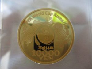 大吉 武蔵小金井店 ワールドカップ 1万円金貨の画像です。