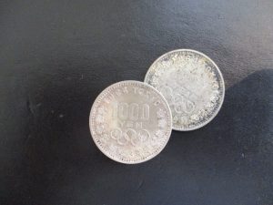 大吉 武蔵小金井店 古銭 東京オリンピック1000円銀貨の画像です。
