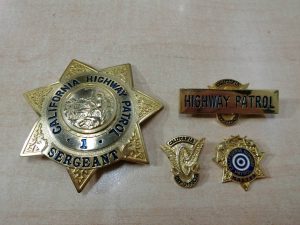 CALIFORNIA HIGH WAY PATROL バッジ+ピン レプリカ カリフォルニア ハイウェイパトロール