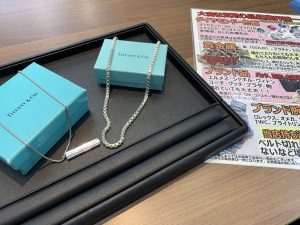 ティファニー製のネックレス買取！シルバーネックレスでもブランド力でプラチナ製品クラスの買取価格実現！姶良市・買取専門店大吉タイヨー西加治木店です。