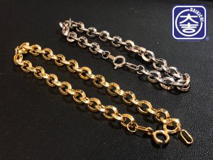 【K18&Pt900 ペアブレスレット】