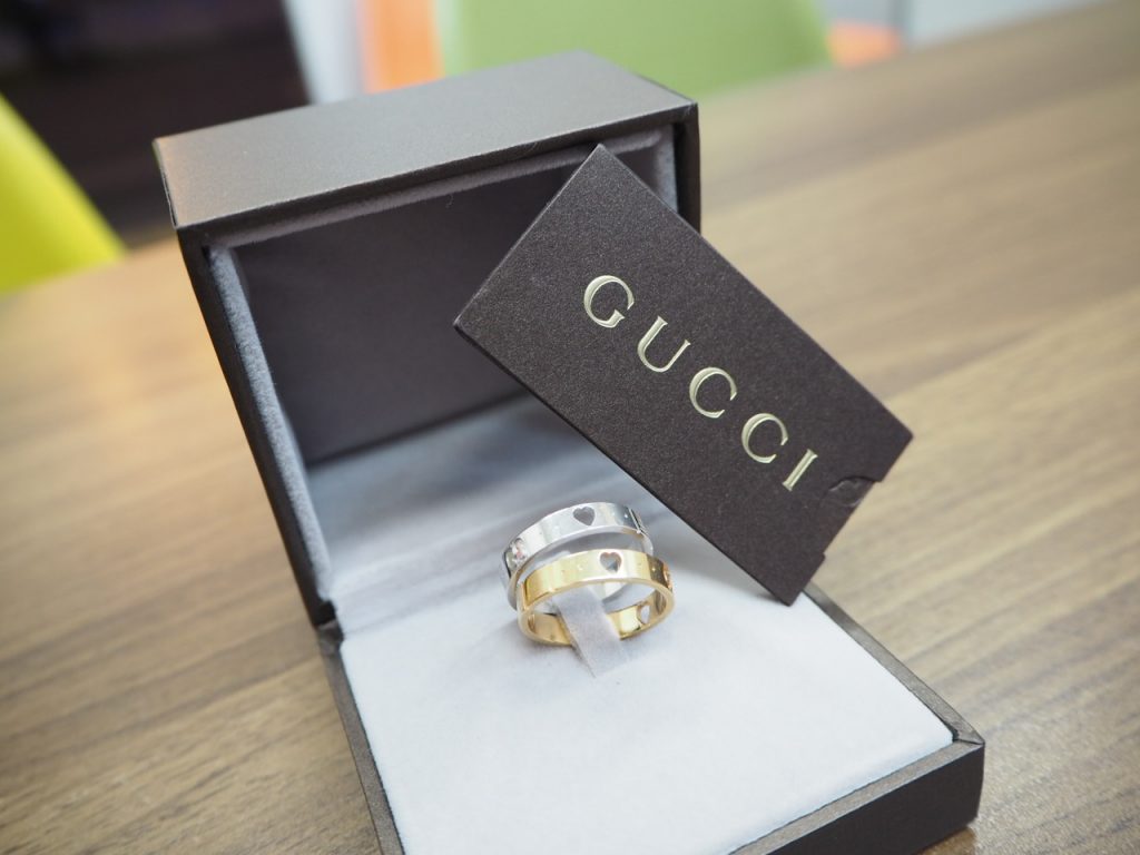 GUCCI グッチ アイコンアモールリング 買取 浜松市 K18 イエローゴールド ホワイトゴールド
