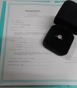 ティファニー TIFFANY&CO ダイヤモンドリング 鑑定書付き