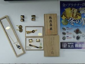 肥後象嵌のタイピン・カフスをお買取！霧島市の買取専門店大吉霧島国分店です。