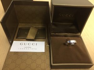 Gucci グッチ GGリング メンズ イニシャル入り