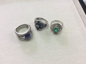 カラージュエリー エメラルド サファイア リング