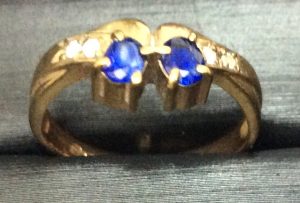 K18 サファイア付き リング