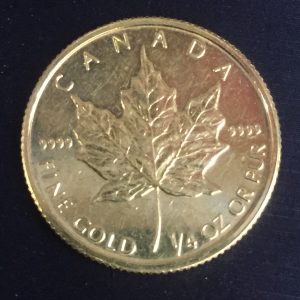 K24 純金 999.9 カナダ メープルリーフコイン 純金貨 1/4oz