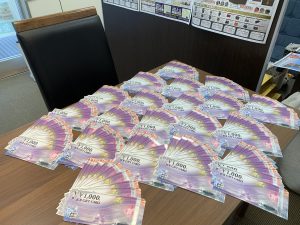 金券を圧巻買取!姶良市・買取専門店大吉タイヨー西加治木店が成せる業。JCBギフトカード200枚を買取です!