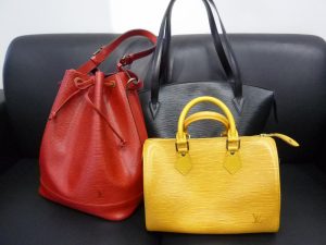 赤・黒・黄色のルイヴィトンのバッグ お買取りいたしました。買取専門店大吉ゆめタウン中津店（大分県）です。
