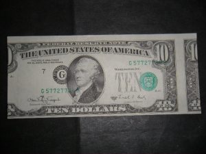 アメリカ紙幣 エラー 10ドル-1