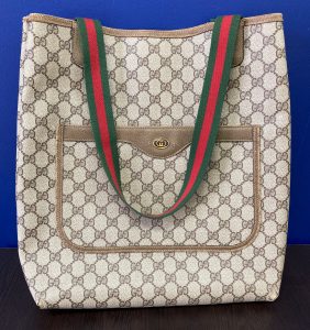 GUCCI グッチ オールドグッチ シェリーライン GGプラス トートバッグ コーティングキャンバス カーキベージュ ブラウン 39.02.003