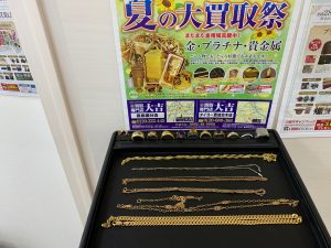 金相場ダイレクトにご反映!そしてメッキもためらいなくおまかせ!姶良市・買取専門店大吉タイヨー西加治木店ならアクセオールOK買取中!