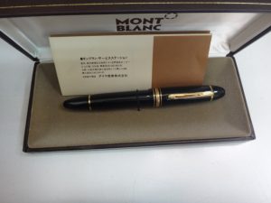 大吉調布店で買取りしたモンブランの万年筆（Mont Blanc）