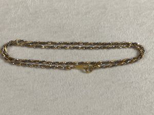 K18/Pt850 ゴールド&プラチナ コンビネックレス