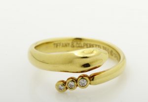 K18　ダイヤ　スネークリング