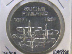 フィンランド独立50周年10MARKKAA銀貨