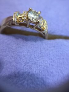 18金のダイヤ付きリングを買取致しました♪大吉イオン宇品店です(^-^)