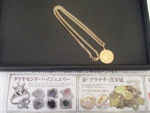 メイプルリーフ金貨のネックレスをお買取致しました!姶良市の買取専門店大吉タイヨー西加治木店です!